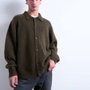 Topman Oversized-Cardigan mit Knopfleiste in Khaki