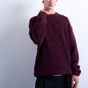 Topman Bouclé-Pullover in Burgunderrot mit lässiger Passform