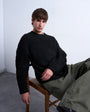Topman relaxed fit boucle jumper in black