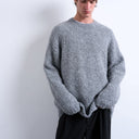 Topman Relaxed Fit Bouclé-Pullover in Hellgrau