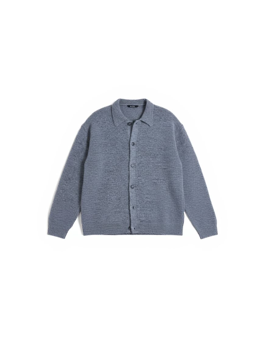 Topman oversized fit button through cardigan in charcoal