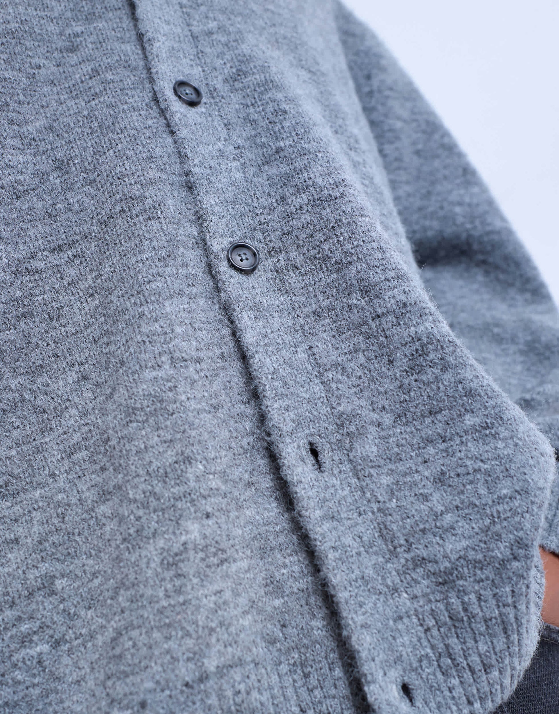 Topman oversized fit button through cardigan in charcoal