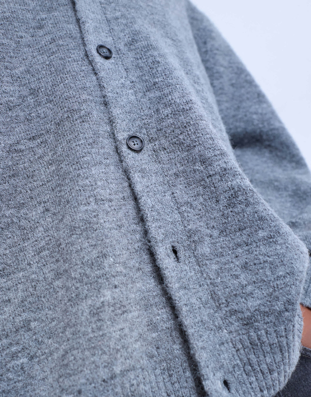 Topman oversized fit button through cardigan in charcoal