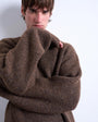 Topman oversized fit crew jumper in brown