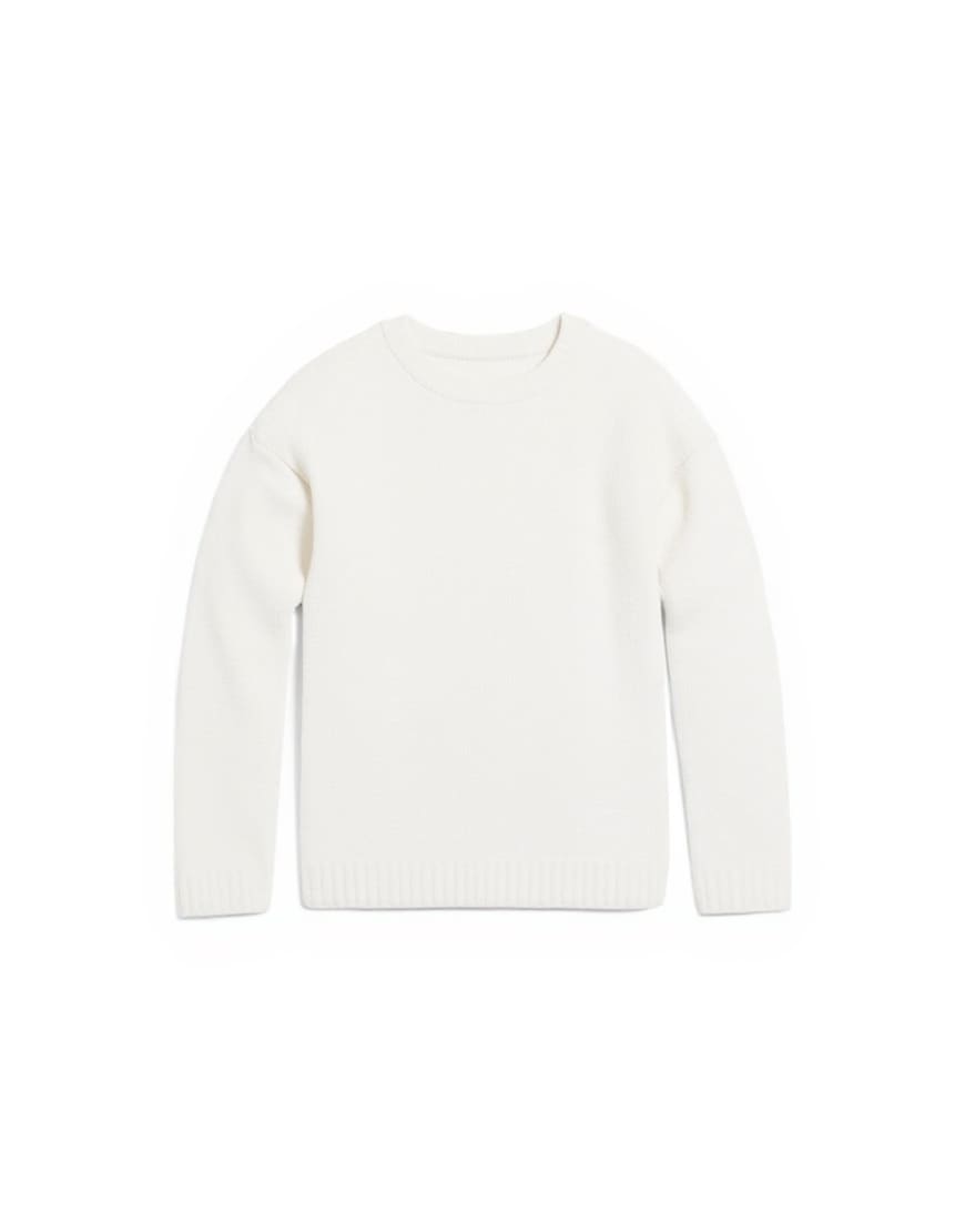 Topman loose knit crew jumper in ecru