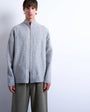 Topman double zip funnel neck cardigan in grey