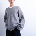 Topman Oversize V-Ausschnitt Pullover in Grau