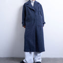 Topshop unlined soft brushed chuck on longline coat in navy