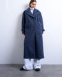 Topshop unlined soft brushed chuck on longline coat in navy