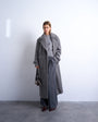 Topshop unlined soft brushed chuck on longline coat in charcoal