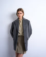 Topshop brushed three button blazer coat in charcoal