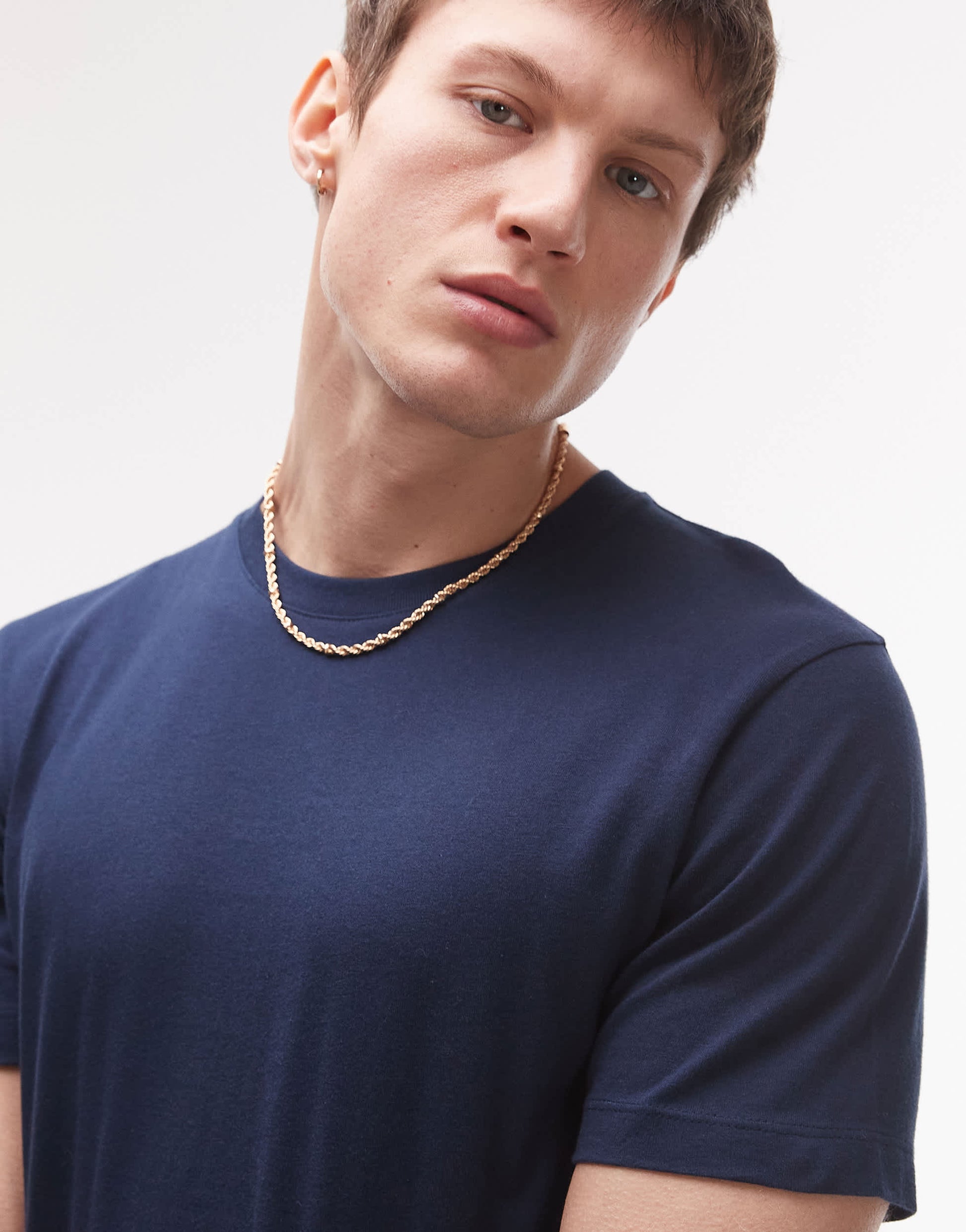 Topman classic fit t-shirt in navy