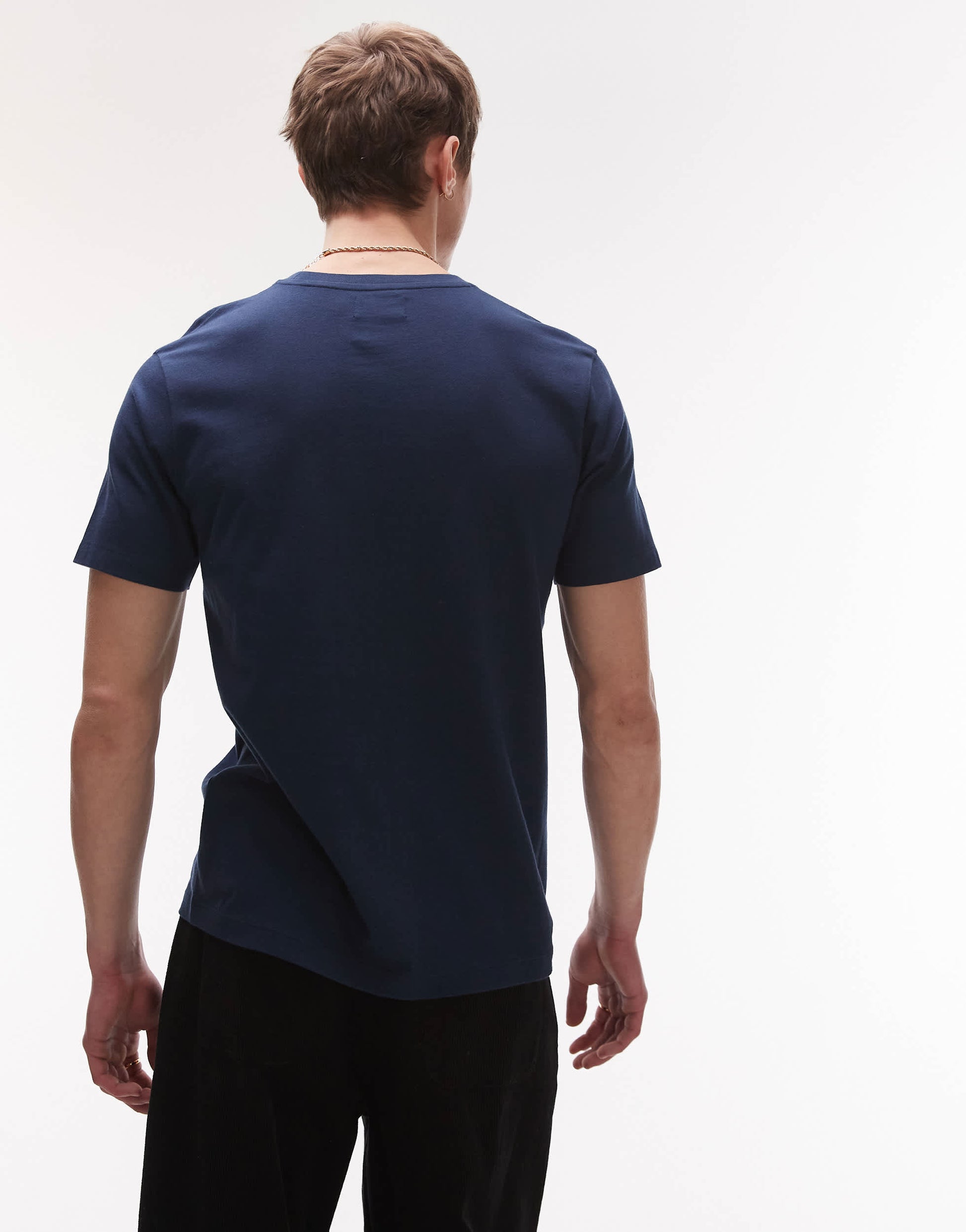 Topman classic fit t-shirt in navy