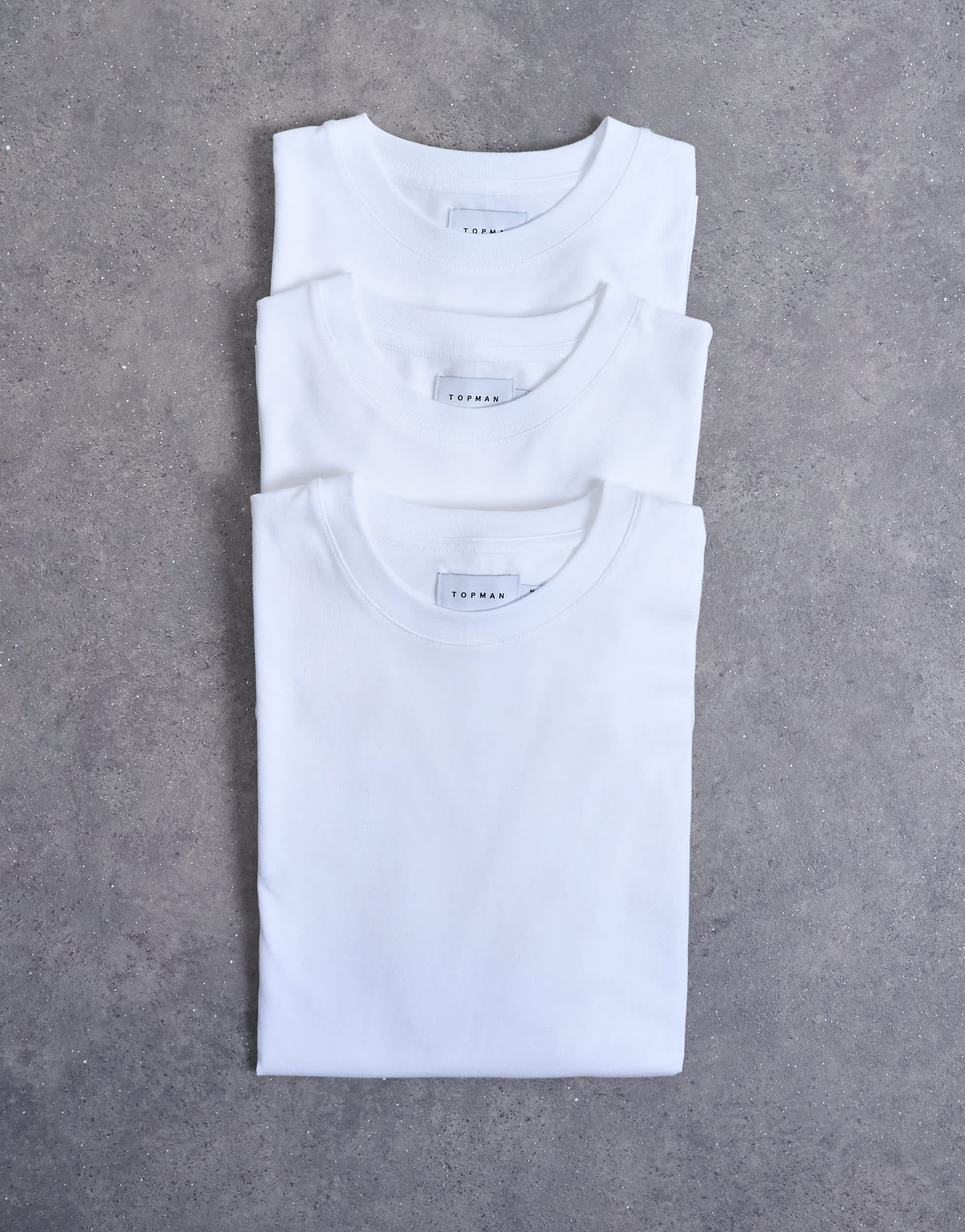 Lot de 3 t-shirts coupe classique Topman blancs