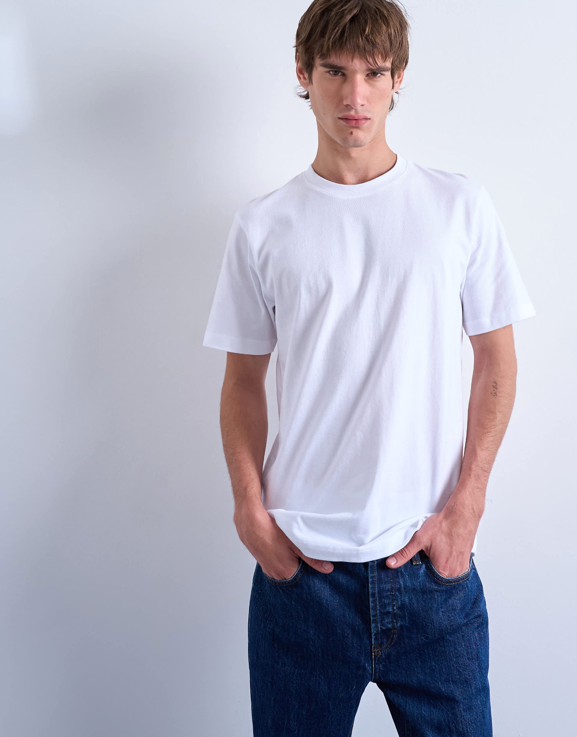 Topman 3 pack classic fit t-shirt in white