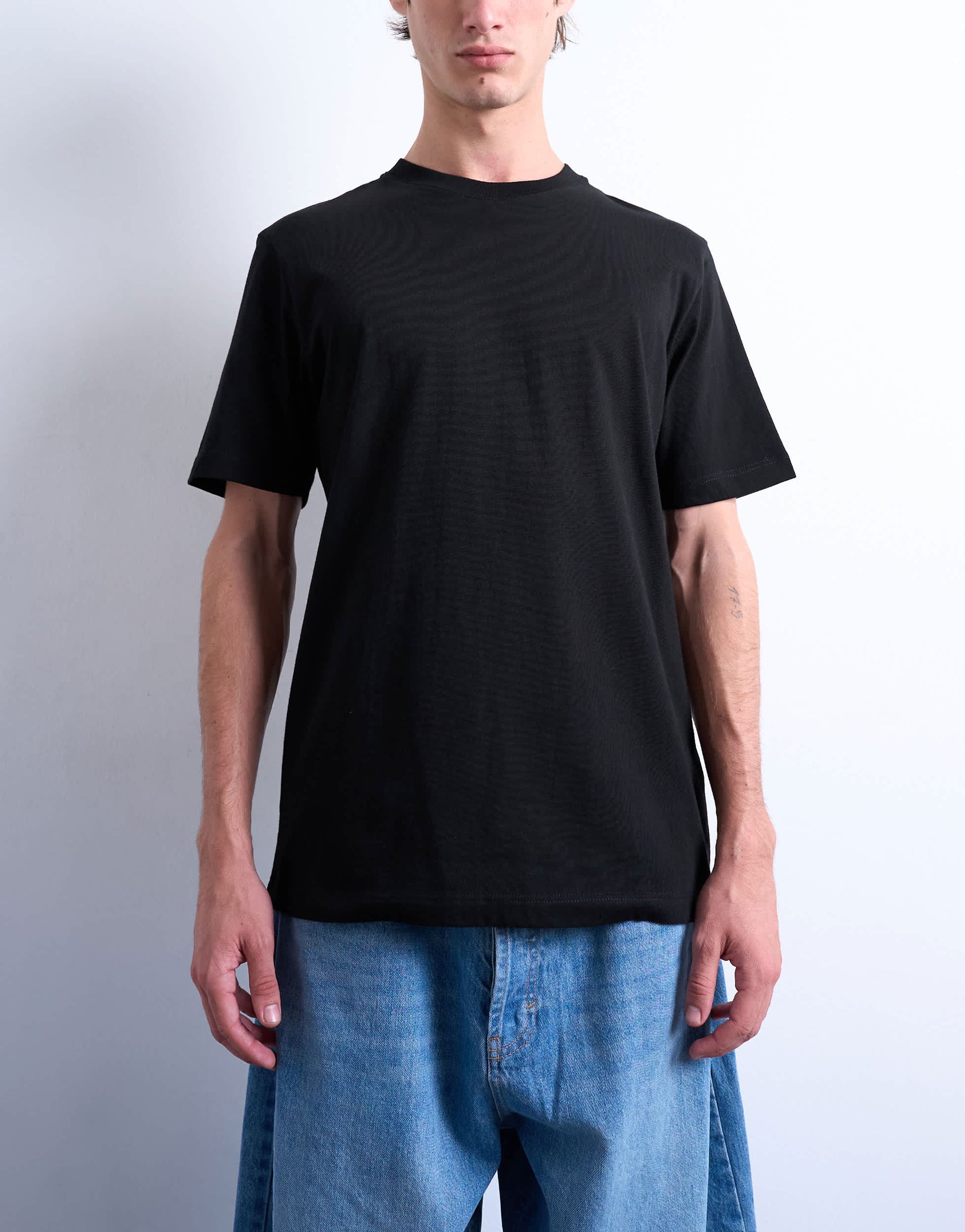 Topman 5 pack classic fit t-shirt in black