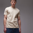 Topman classic fit t-shirt in stone