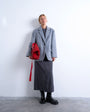 Topshop longline brushed one button blazer coat with wool in grey marl