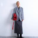 Topshop longline brushed one button blazer coat with wool in grey marl