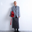 Manteau blazer long Topshop en laine gris chiné brossée à un bouton