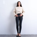 Topshop Joni high rise super skinny jean in washed black