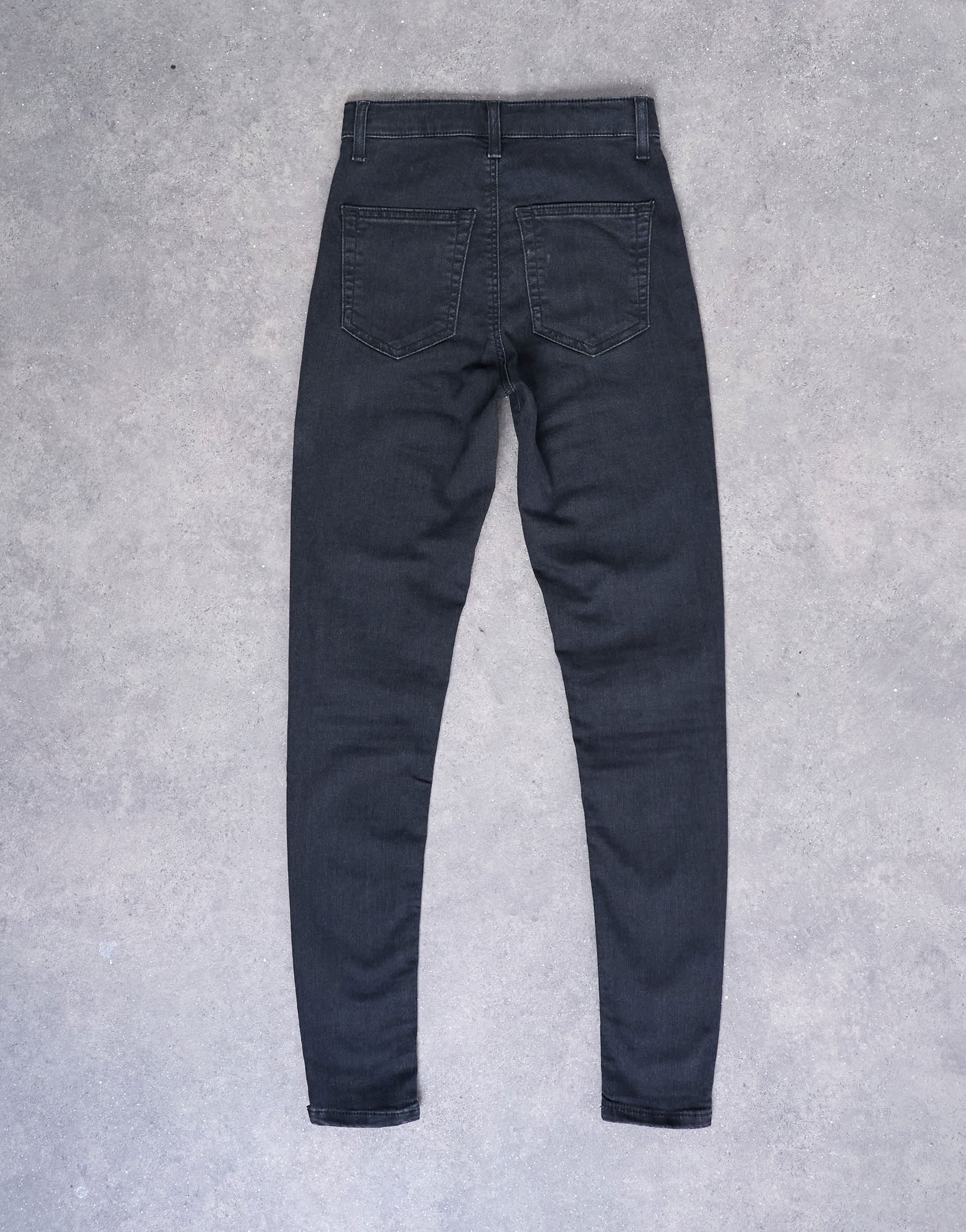 Topshop Joni high rise super skinny jean in washed black