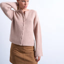 Gilet côtelé décontracté en maille avoine Topshop