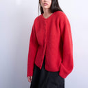 Gilet Topshop rouge en maille côtelée décontractée et facile à porter