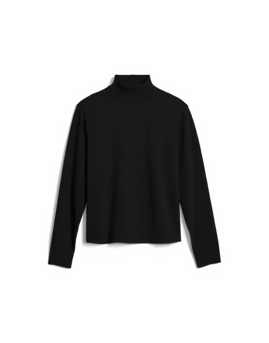 Topman essential knitted roll neck in black