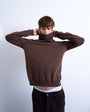 Topman essential knitted roll neck in brown