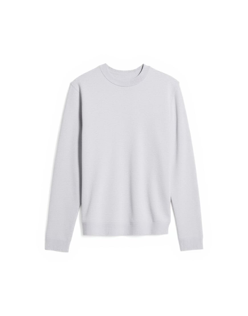 Topman essential knitted crew neck in light grey