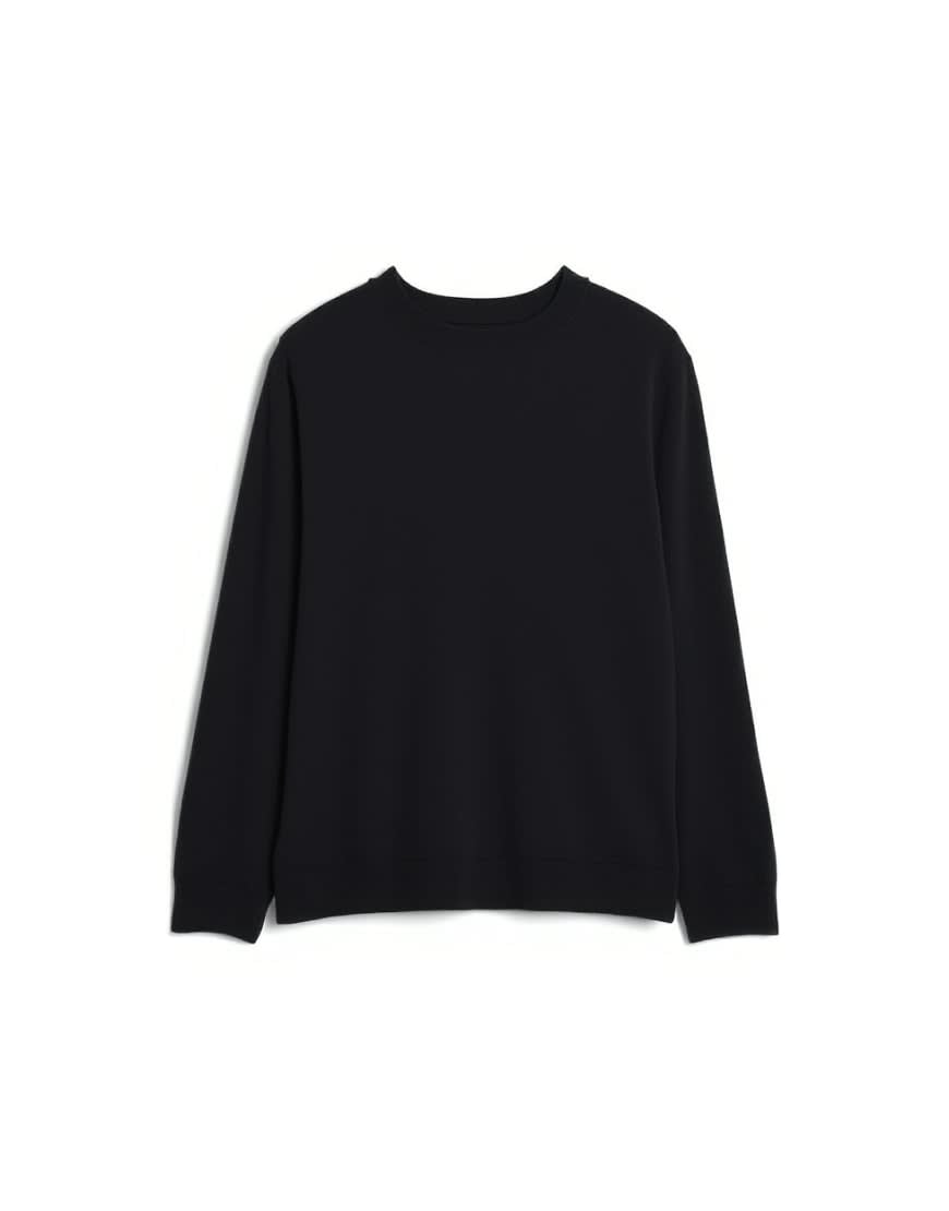 Topman essential knitted crew neck in black