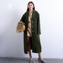 Topshop brushed unlined dropped shoulder clean chuck on coat with wool in khaki
