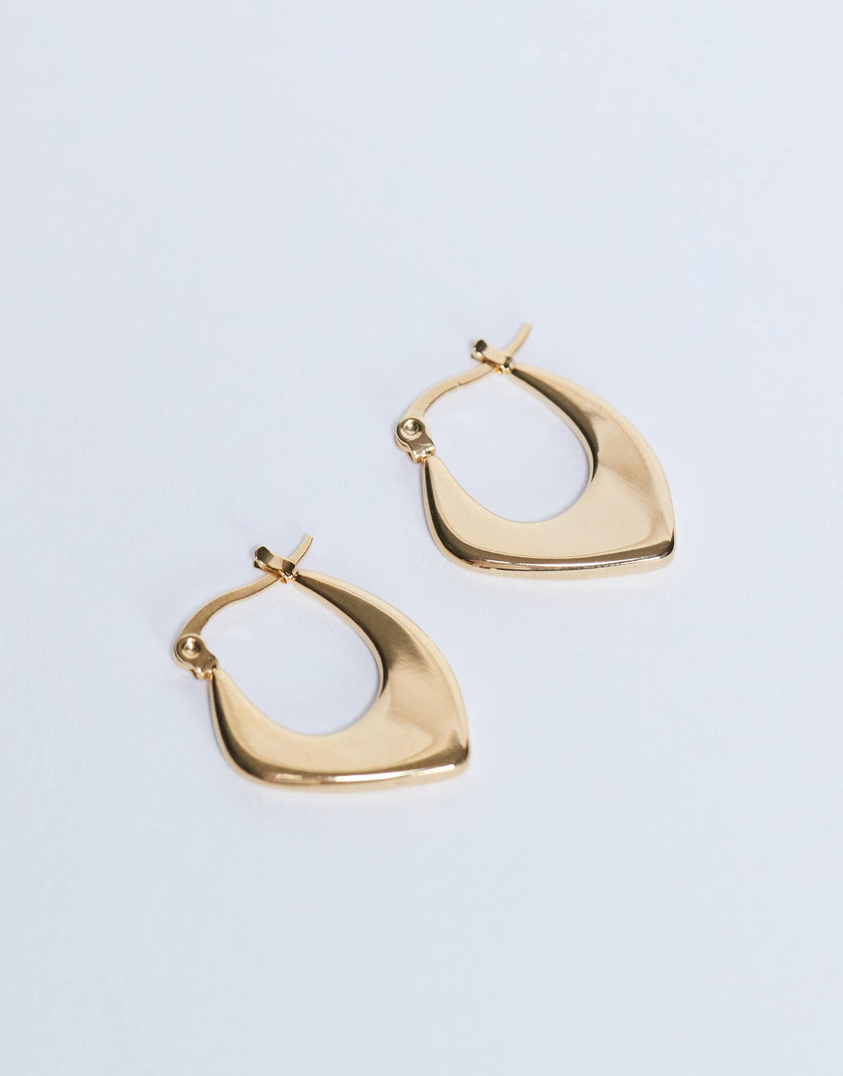 Topshop Sonia waterproof stainless steel hoop earrings in gold