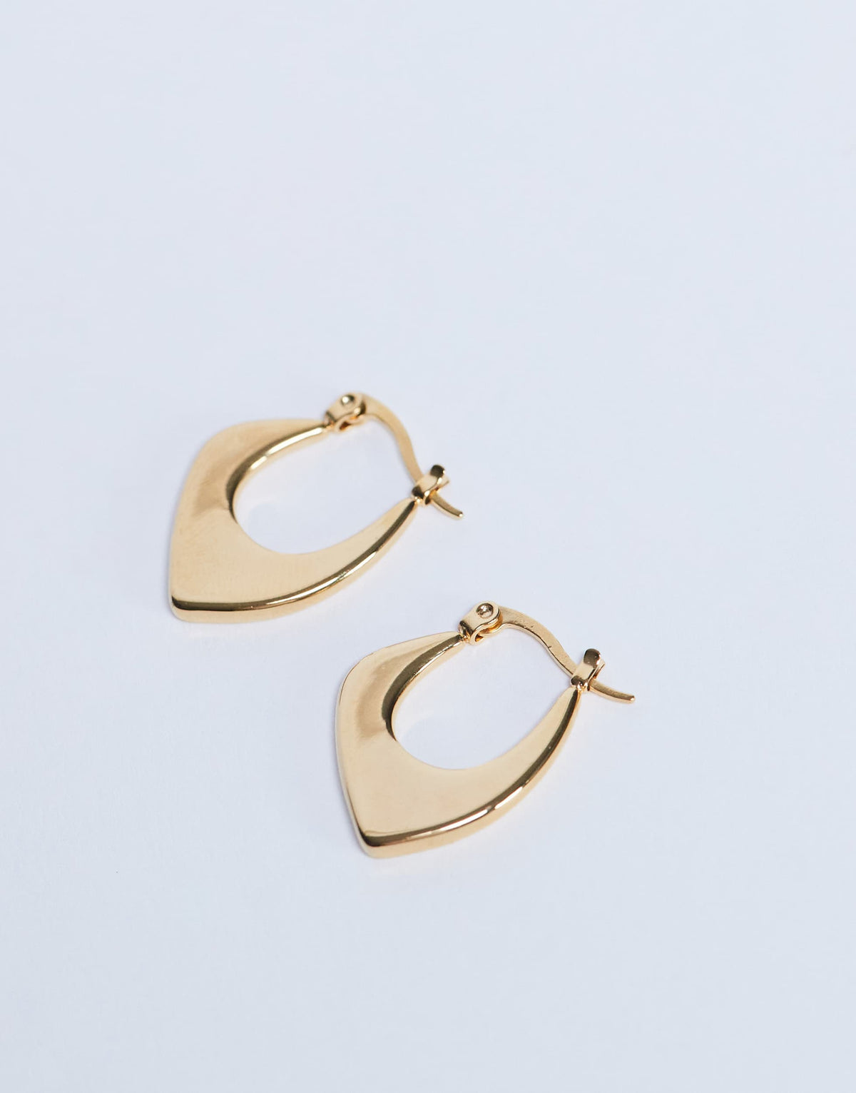 Topshop Sonia waterproof stainless steel hoop earrings in gold