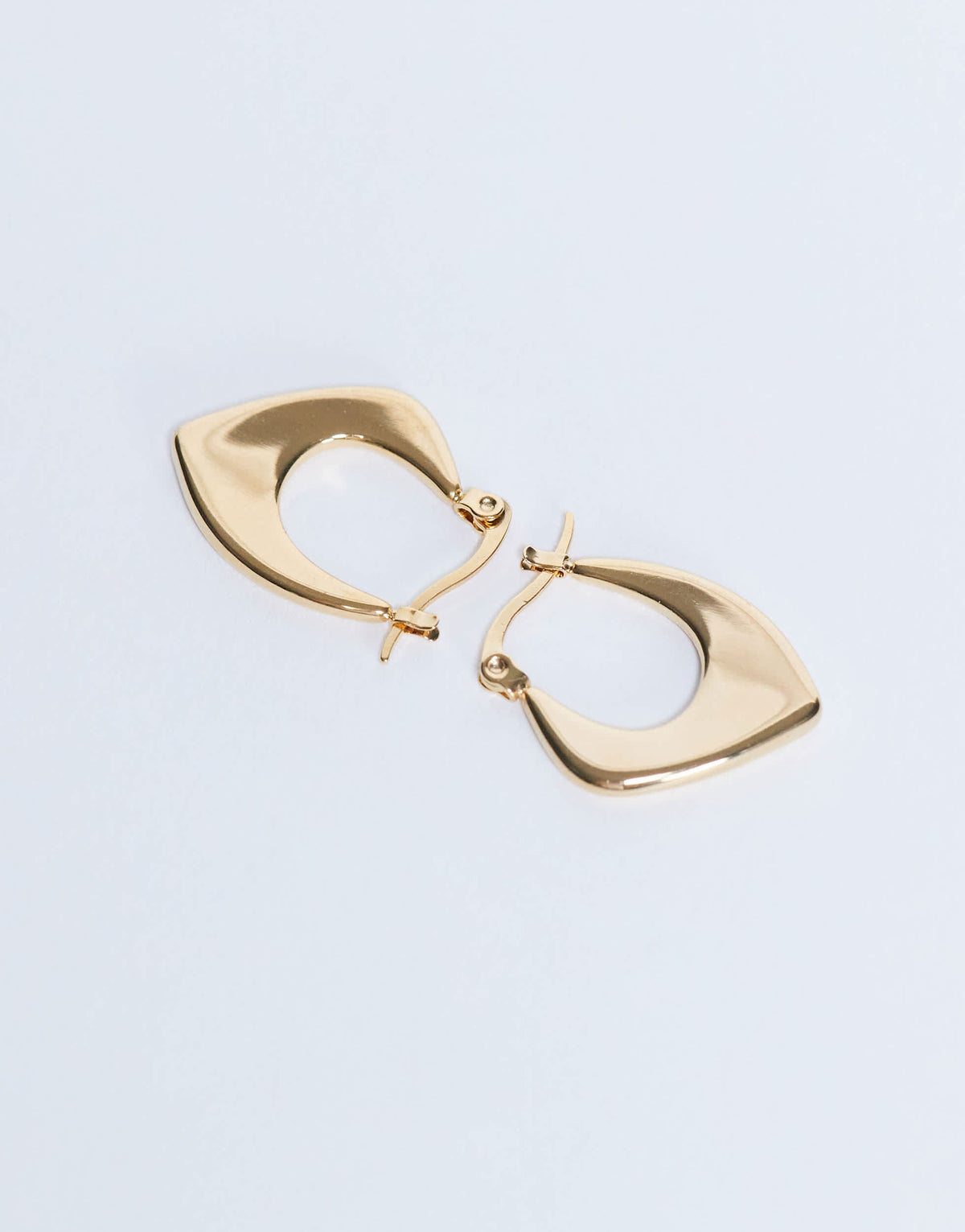 Topshop Sonia waterproof stainless steel hoop earrings in gold