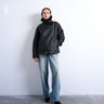 Topshop Oversized Trichter-Fliegerjacke aus Shearling in Schwarz