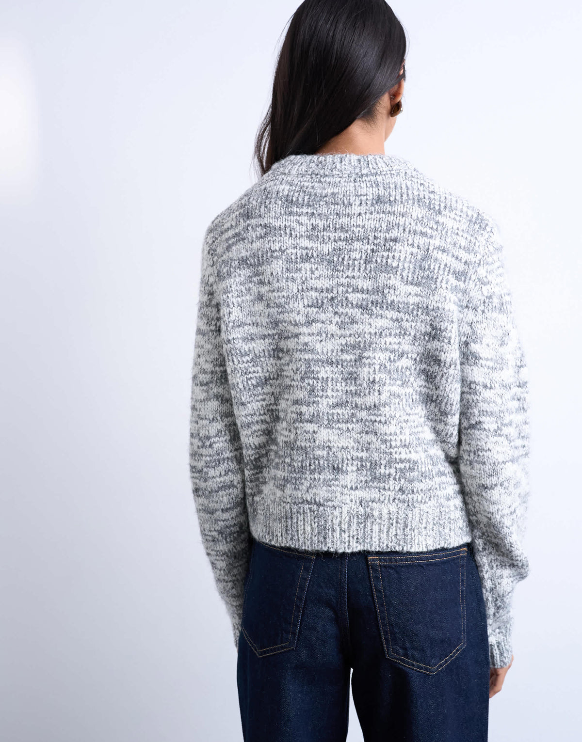 Topshop knitted salt and pepper cardigan