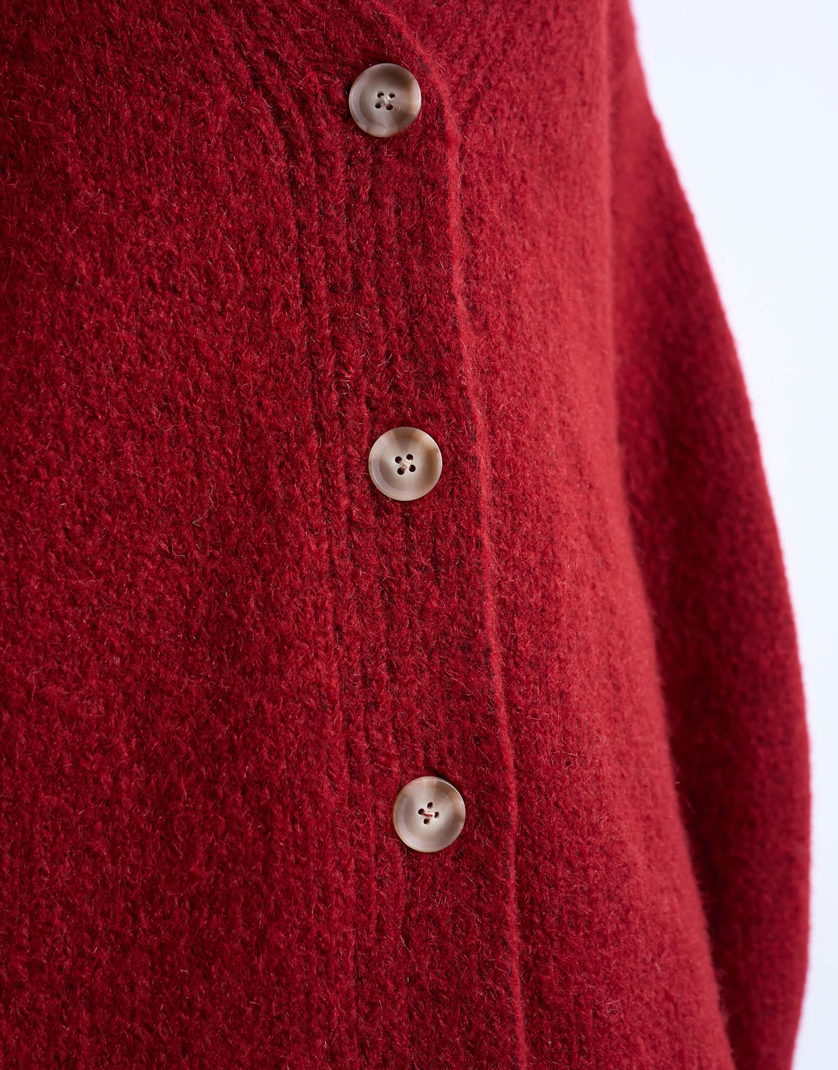 Topshop knitted oversized boyfriend longline easy cardigan in red