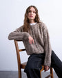 Topshop knitted fluffy cable cardigan in oat