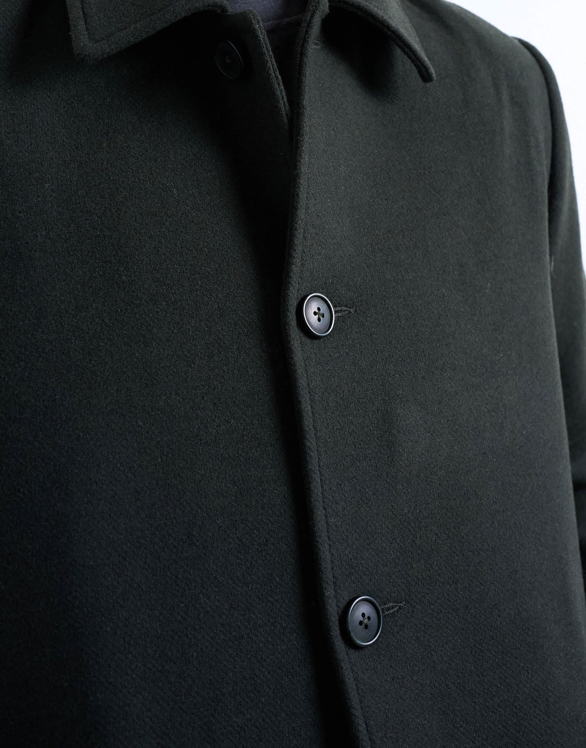 Topman wool blend car coat in dark green