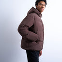 Topman gesteppte Jacke mit Textur in Dunkelbraun