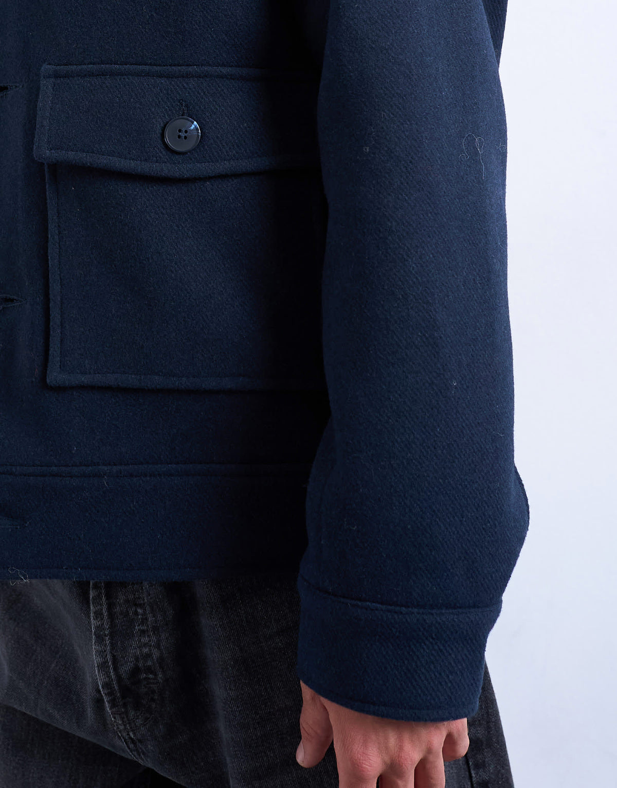 Topman wool blend shacket in navy