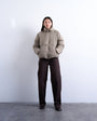 Topshop funnel neck puffer bomber jacket in mushroom