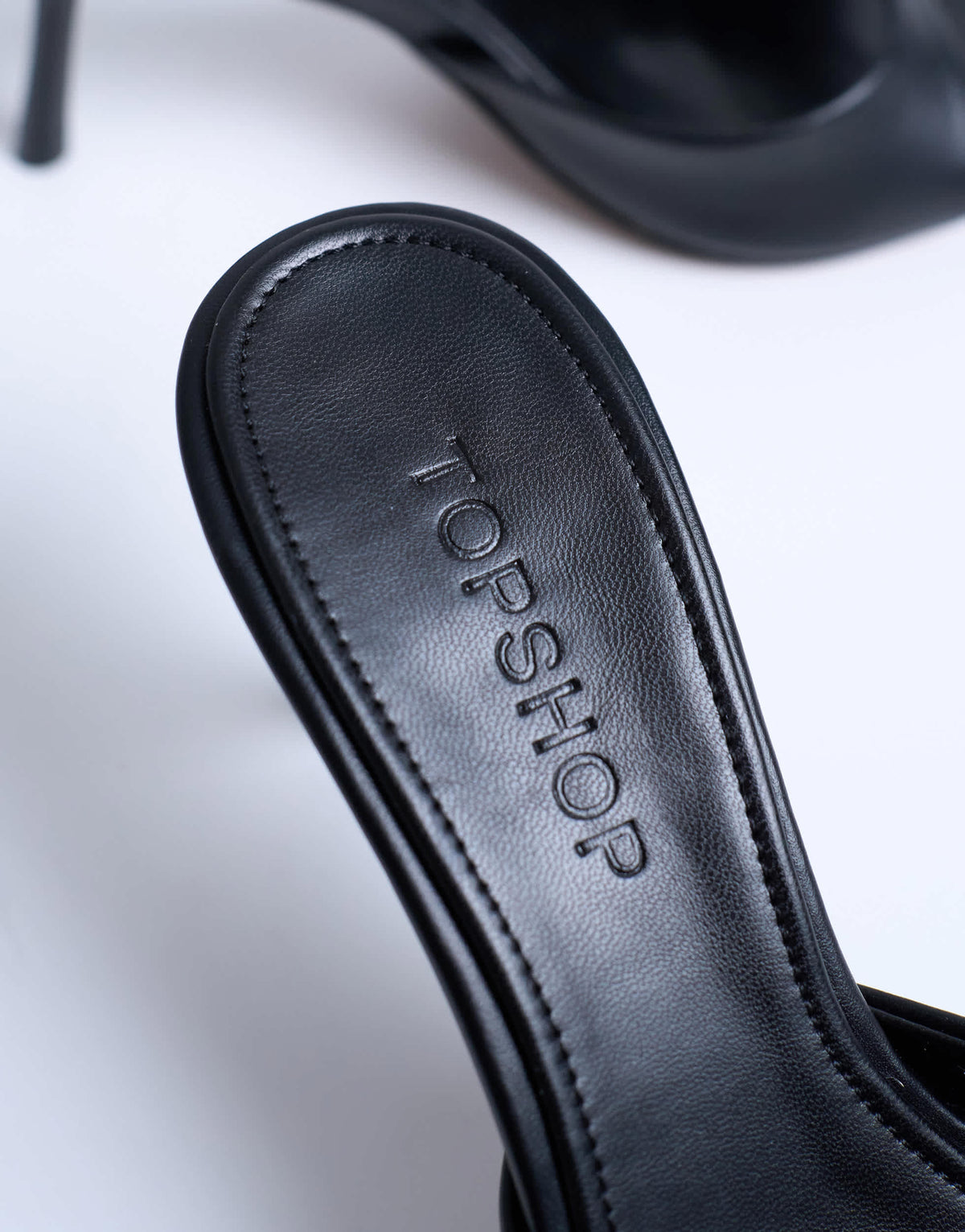 Topshop Isaac point toe mule in black