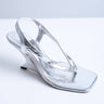 Topshop Indie Keilsandalen in Silber