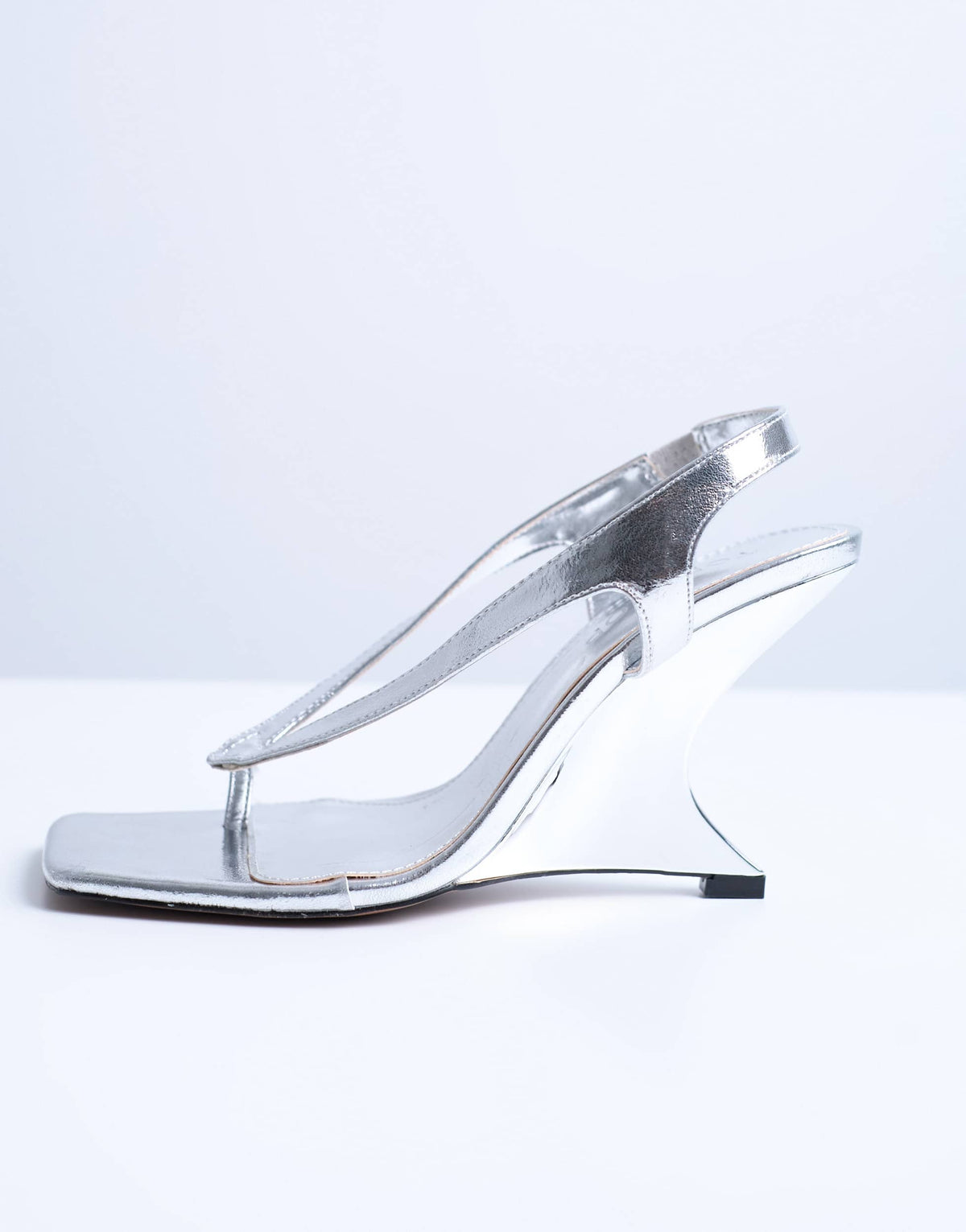 Topshop Indie wedge sandal in silver