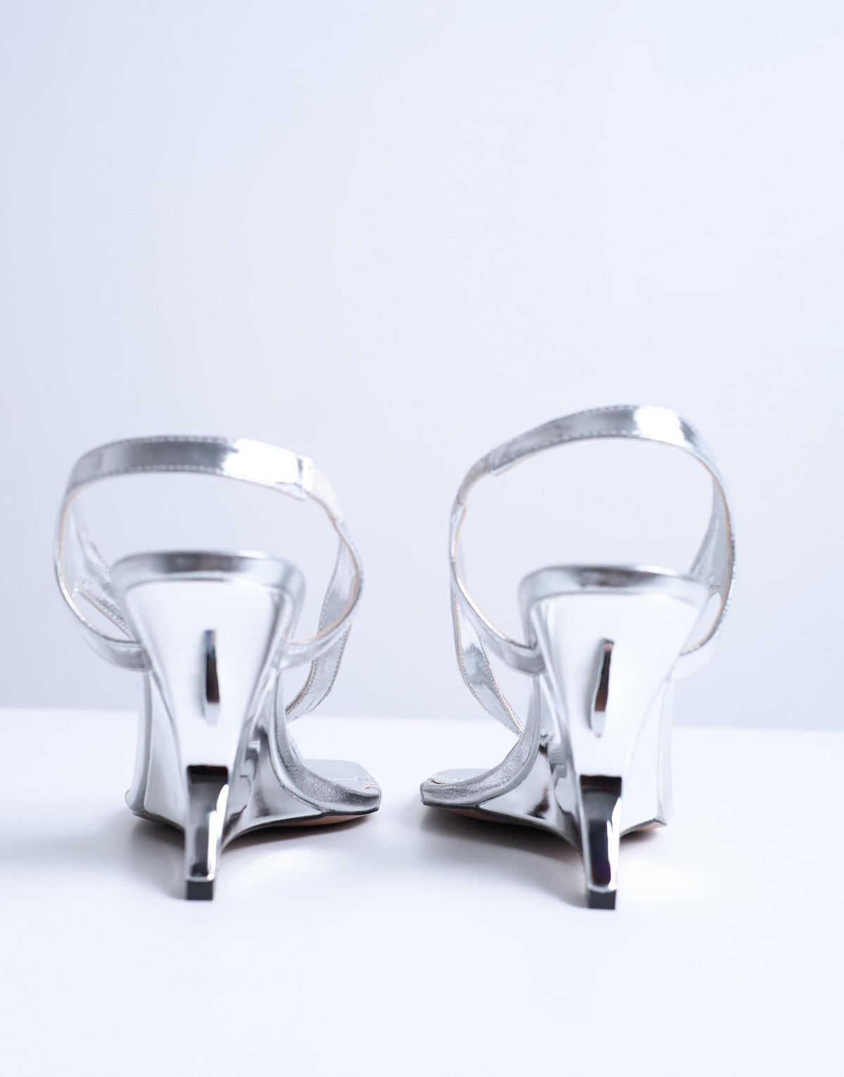 Topshop Indie wedge sandal in silver