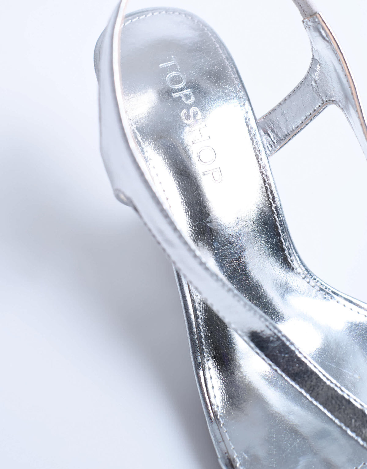 Topshop Indie wedge sandal in silver