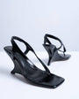 Topshop Indie wedge sandal in black